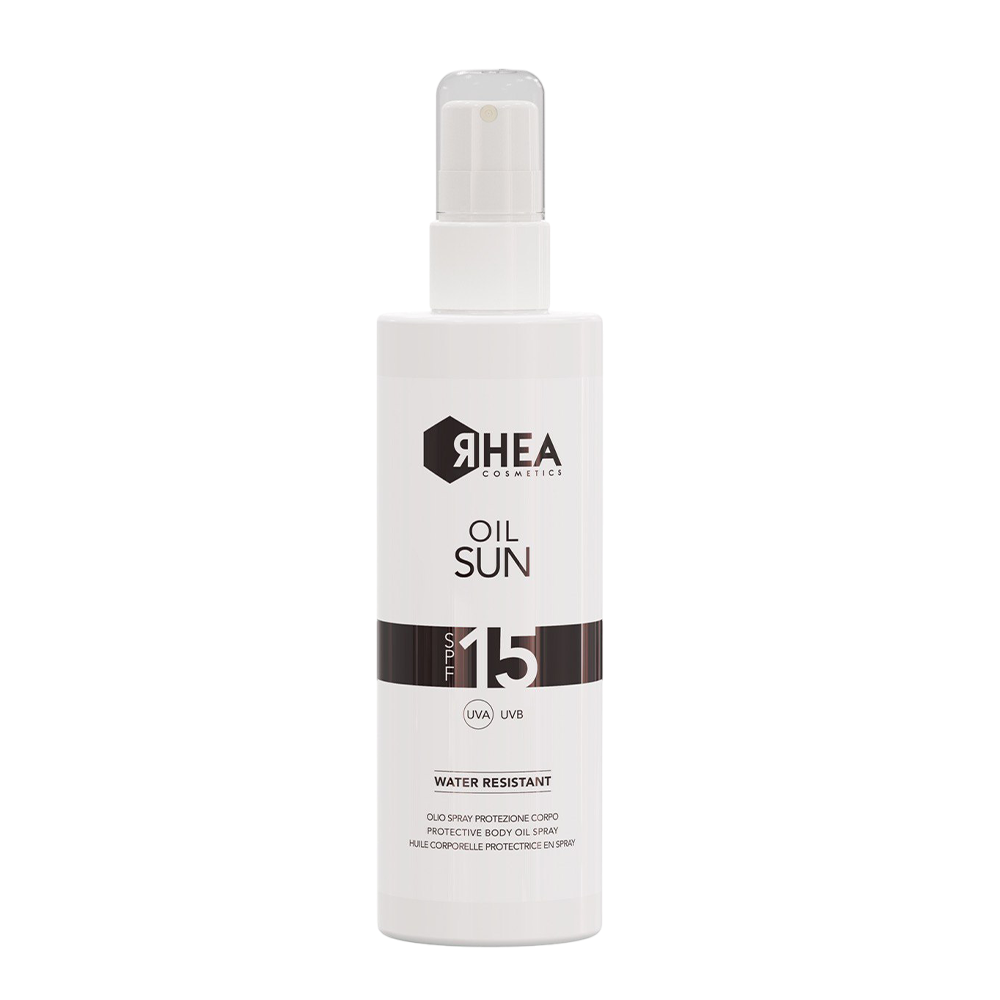 Rhea Cosmetics OILSUN SPF 15 200ml - Захисна олія-спрей для тіла Rhea Cosmetics OILSUN SPF 15 200ml - Захисна олія-спрей для тіла